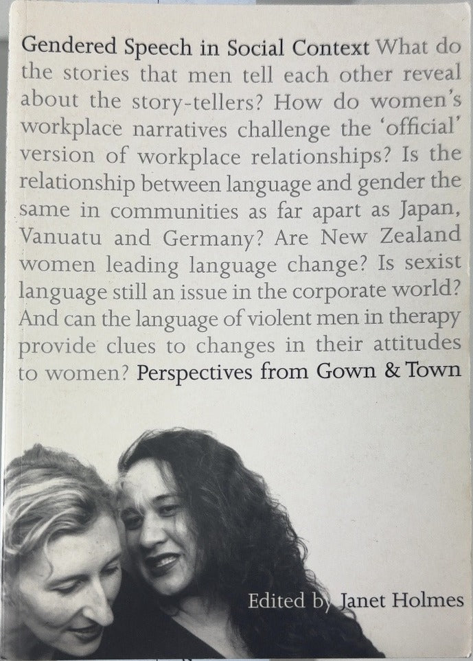 Gendered Speech in Social Context - By Janet Holmes — front cover