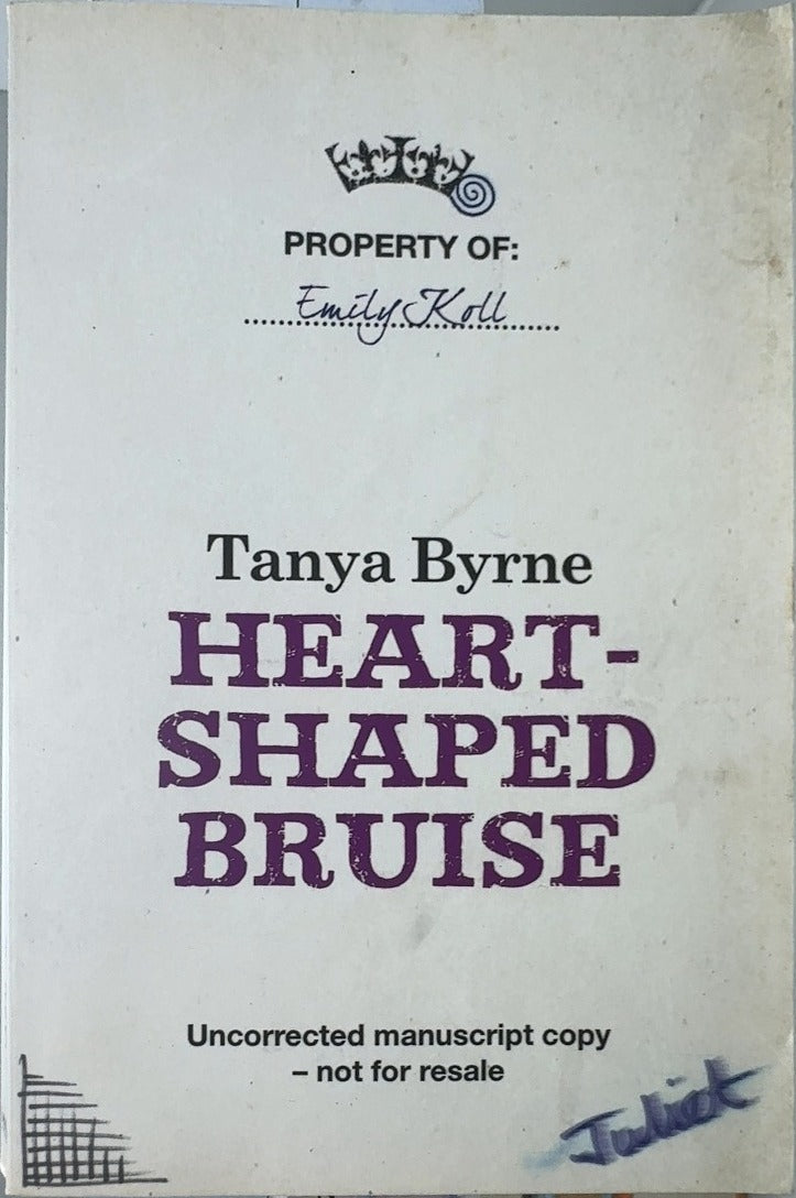 Heart-Shaped Bruise - By Tanya Byrne — front cover