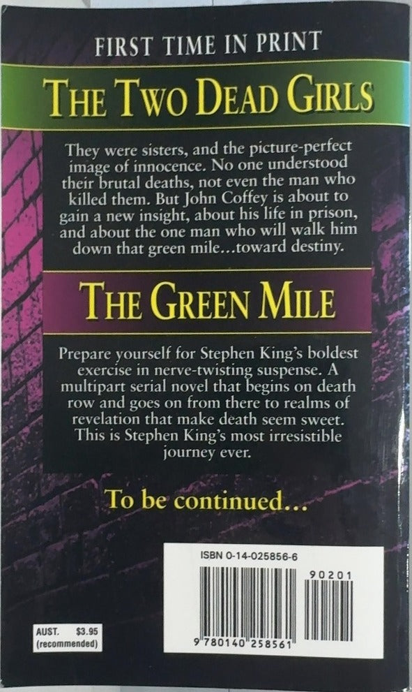 The Green Mile - By Stephen King - back cover