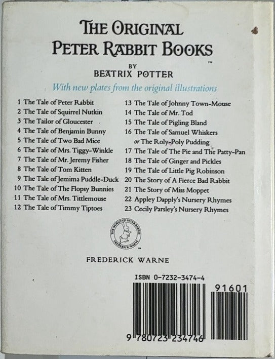 The Tale of Pigling Bland - By Beatrix Potter - back cover