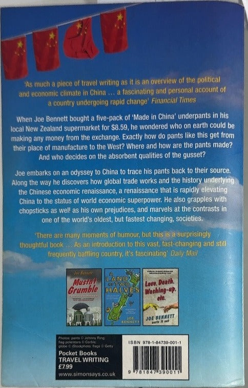 Where Underpants Come From - By Joe Bennett - back cover