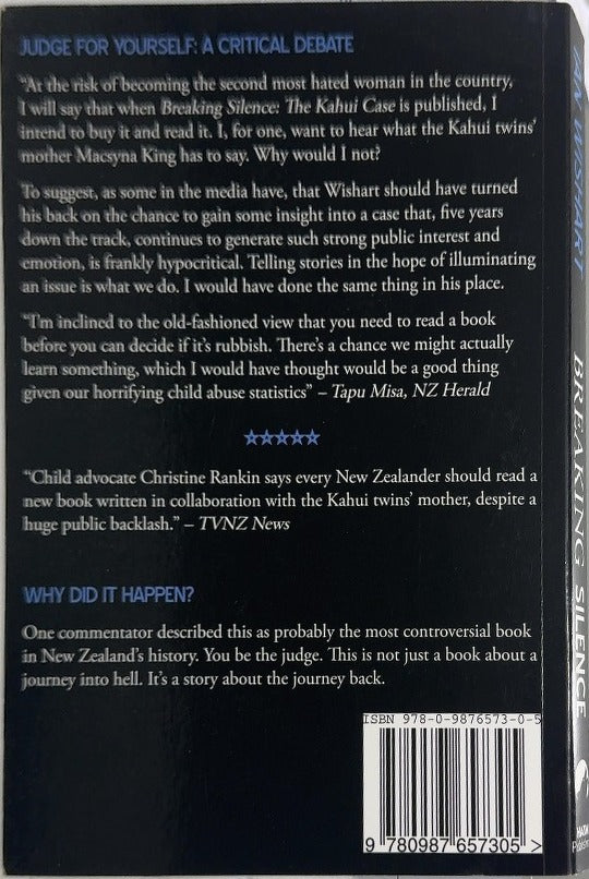 Breaking Silence - By Ian Wishart - back cover