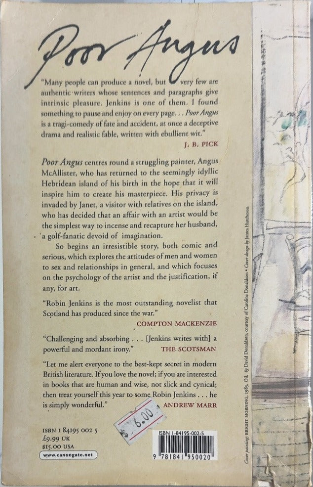 Poor Angus - By Robin Jenkins - back cover