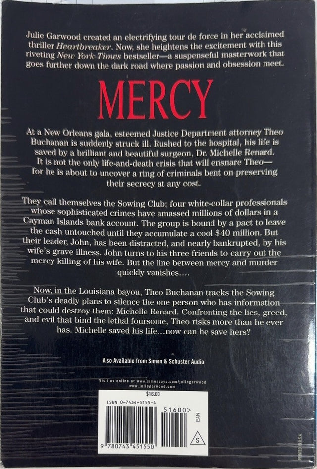 Mercy - By Julie Garwood - back cover
