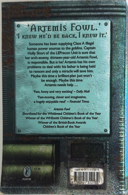 Artemis Fowl - By Eoin Colfer - back cover