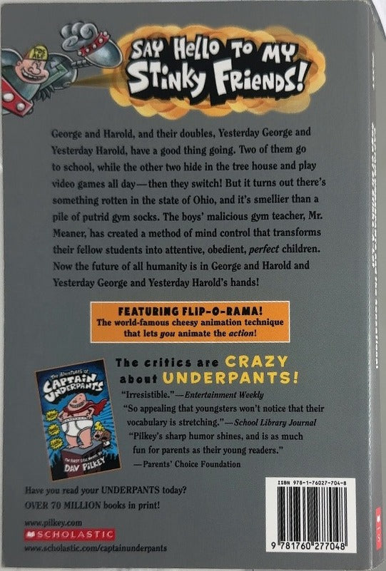 Captain Underpants and the Sensational Saga of Sir Stinks-A-Lot - By Dav Pilkey - back cover