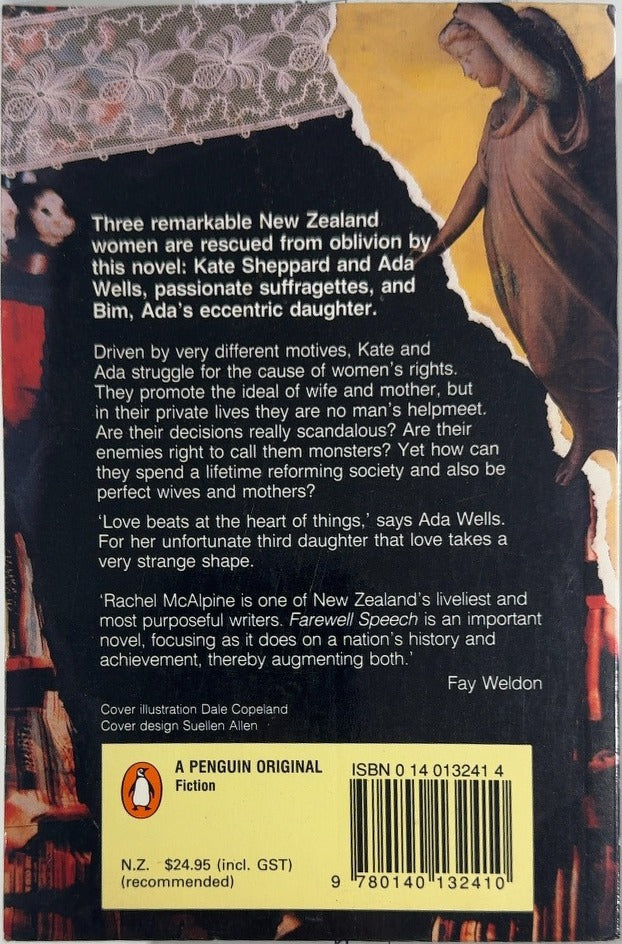 Farewell Speech - By Rachel McAlpine - back cover