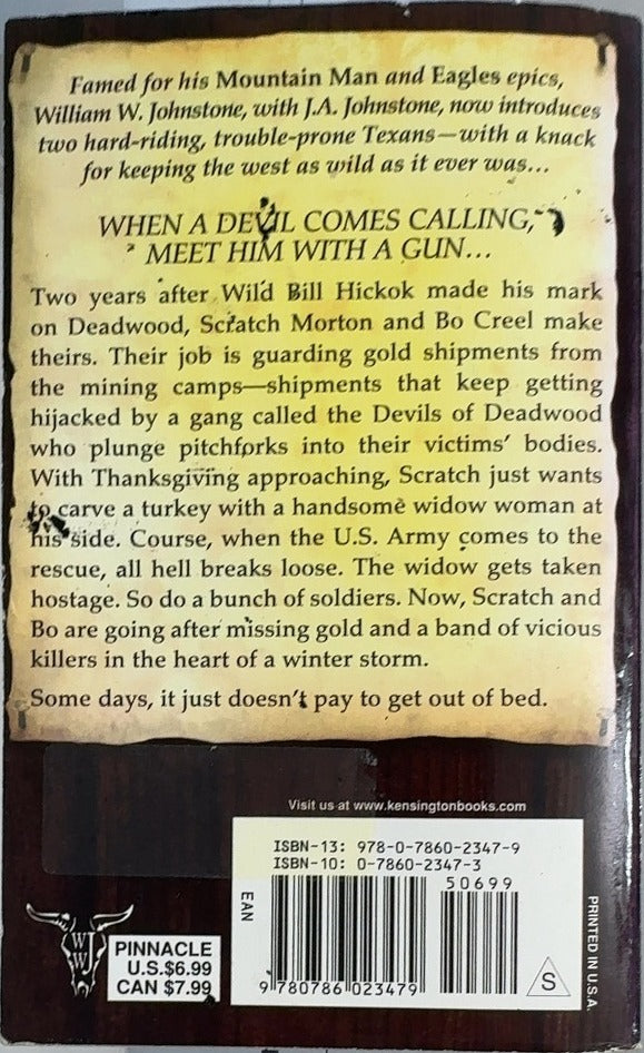 Sidewinders: Deadwood Gulch - By William W. Johnstone & others - back cover