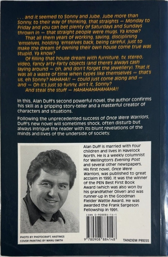 One night out stealing - By Alan Duff - back cover