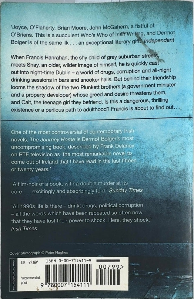 The Journey Home - By Dermot Bolger - back cover
