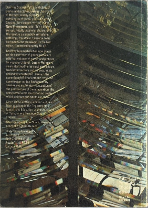 Junior Voices - By Geoffrey Summerfield - back cover