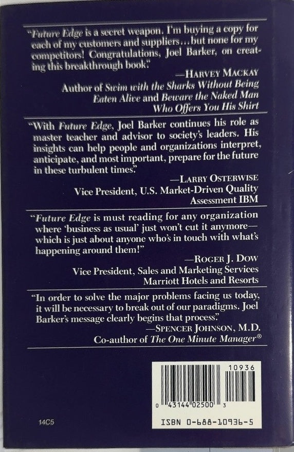 Future Edge - By Joel Arthur Barker - back cover