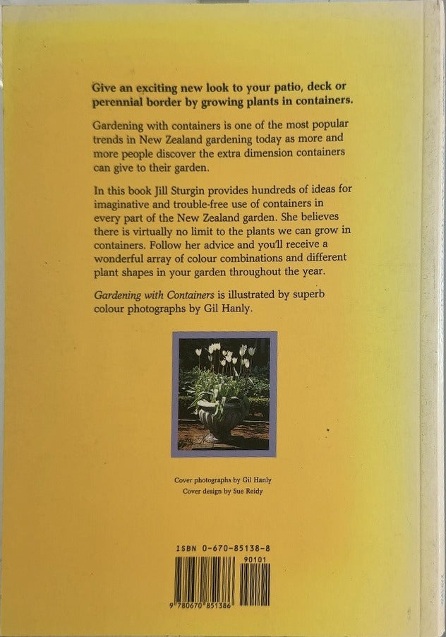 Gardening with Containers - By Jill Sturgin - back cover