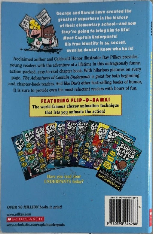 The Adventures of Captain Underpants - By Dav Pilkey - back cover