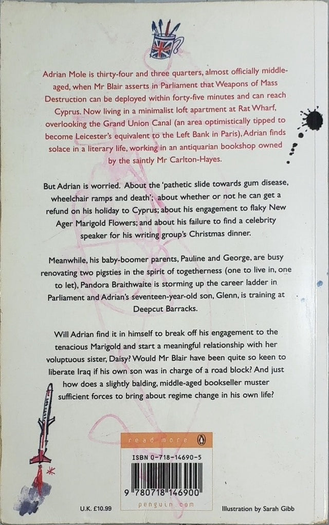 Adrian Mole and the Weapons of Mass Destruction - By Sue Townsend - back cover