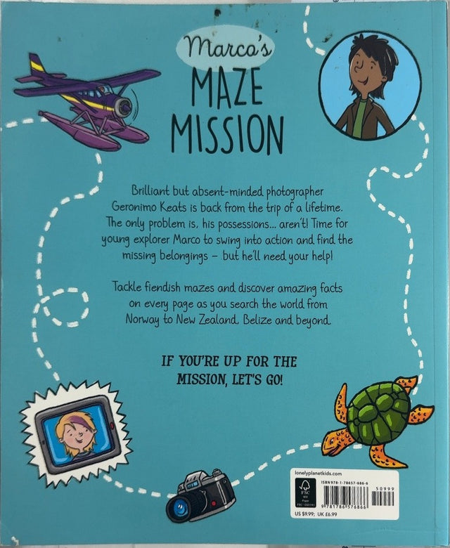 Marco's Maze Mission - By Jane Gledhill - back cover