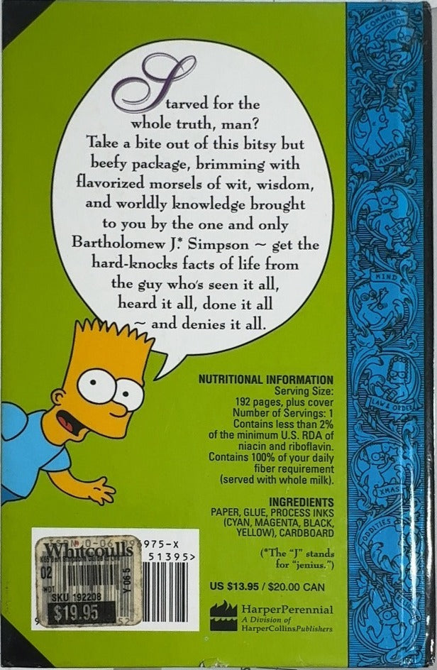 Bart Simpson's Guide to Life - By Matt Groening - back cover