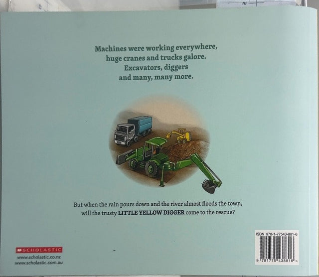 The Little Yellow Digger and the HELICOPTER - By Peter Gilderdale & others - back cover