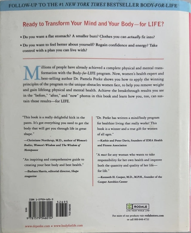 Body-for-LIFE for Women - By Pamela Peeke - back cover