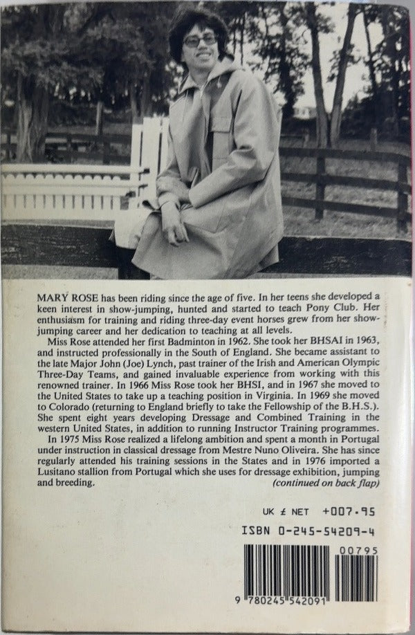 The Event-Rider's Notebook - By Mary Rose - back cover