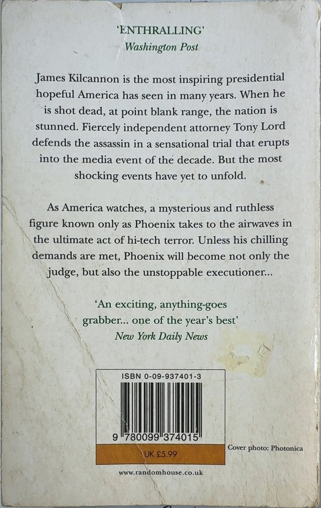 Private Screening - By Richard North Patterson - back cover