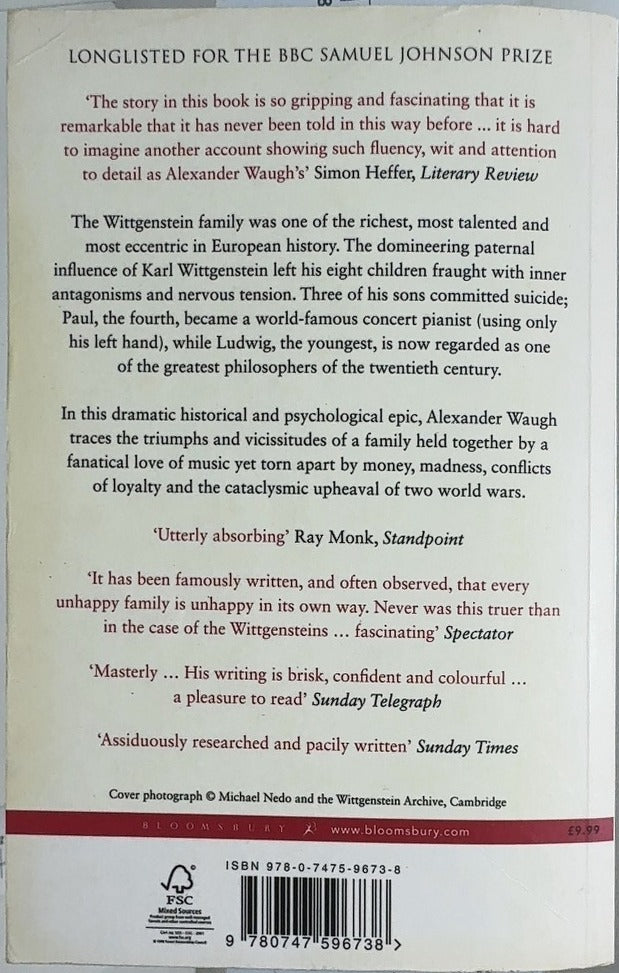 The House of Wittgenstein - By Alexander Waugh - back cover
