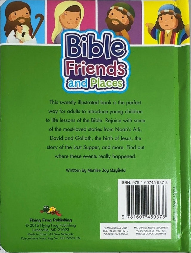 Bible Friends and Places - By Marilee Joy Mayfield - back cover