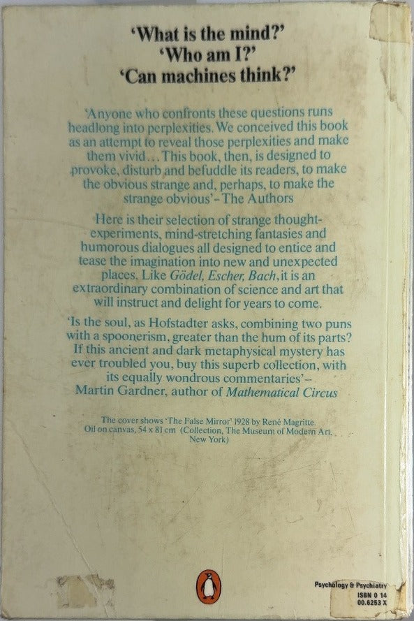 The Mind's I - By Douglas R. Hofstadter & others - back cover