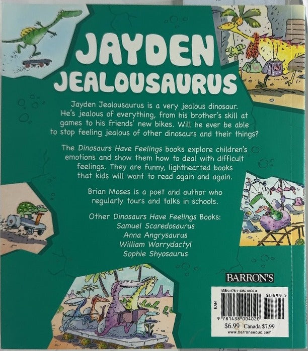 Jayden Jealousaurus - By Brian Moses & others - back cover