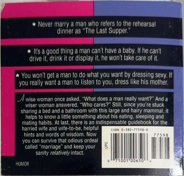 A Wife's Little Instruction Book - By Diana Jordan & others - back cover