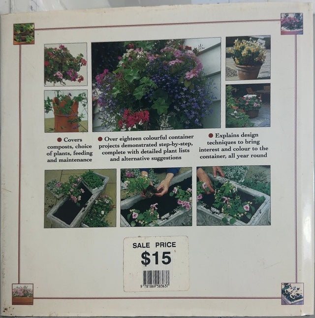 Start to plant Container Gardens - By Graham A. Pavey - back cover