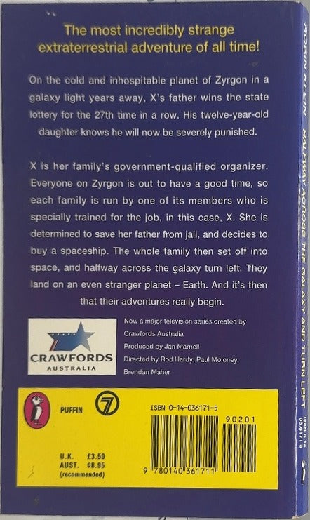 Halfway Across the Galaxy and Turn Left - By Robin Klein - back cover