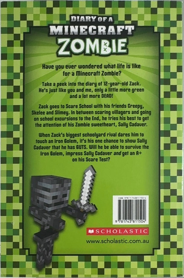 Diary of a Minecraft Zombie - By Zack Zombie - back cover
