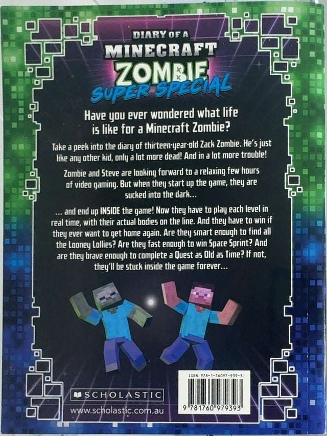 Diary of a Minecraft Zombie Super Special - By Zack Zombie - back cover