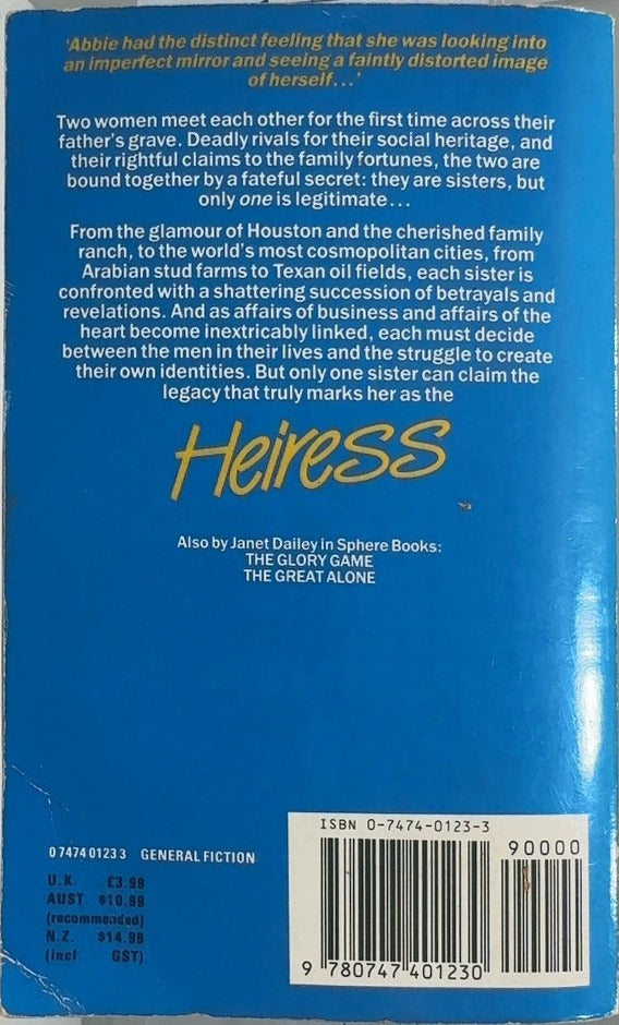 Heiress - By Janet Dailey - back cover