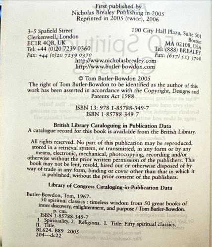 50 Spiritual Classics_Tom Butler-Bowdon