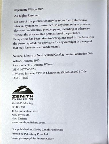 Rare Moments_Jeanette Wilson