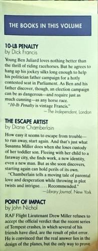 Select Editions_Dick Francis, Diane Chamberlain, John Nichol, Belva Plain