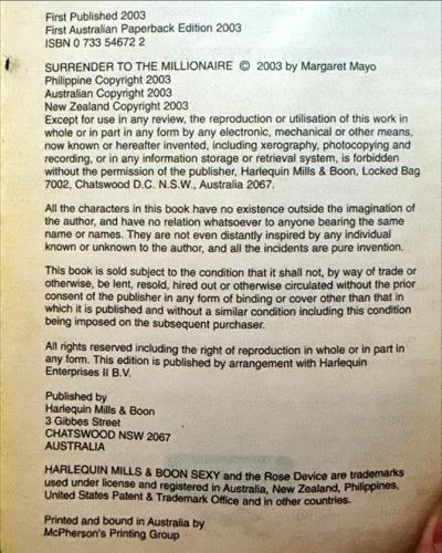 Surrender To The Millionaire_Margaret Mayo