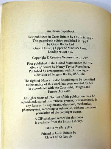 bookworms_Abuse of Power_Nancy Taylor Rosenberg