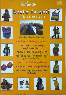 Learn to Knit with 56 Projects - By Panda