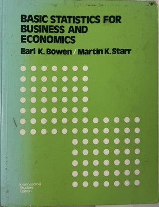 Basic Statistics for Business and Economics — front cover