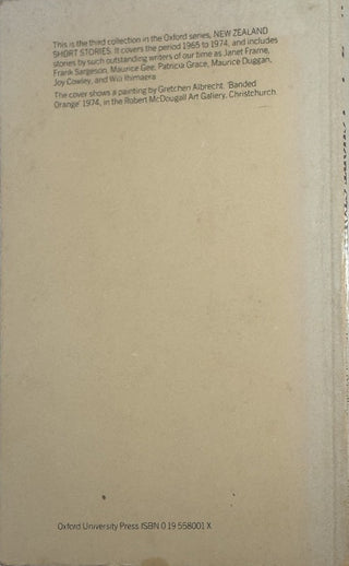 New Zealand Short Stories — back cover