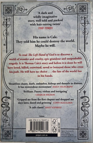 The Left Hand of God — back cover