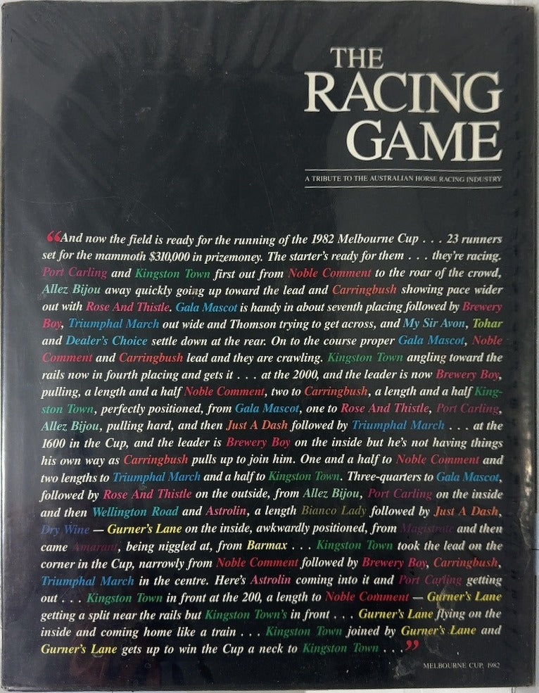 The Racing Game - By Graeme Clark — front cover