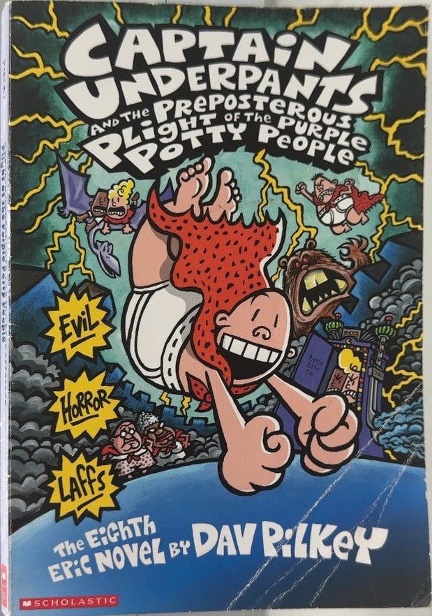 Captain Underpants and the Preposterous Plight of the Purple - By Dav Pilkey — front cover