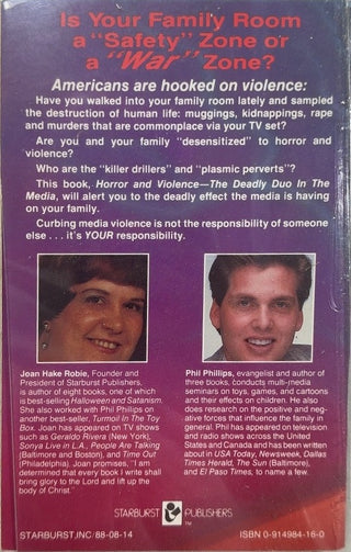 Horror and Violence - By Phil Phillips & others — back cover