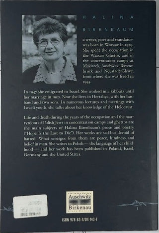 Hope is the Last to Die — back cover