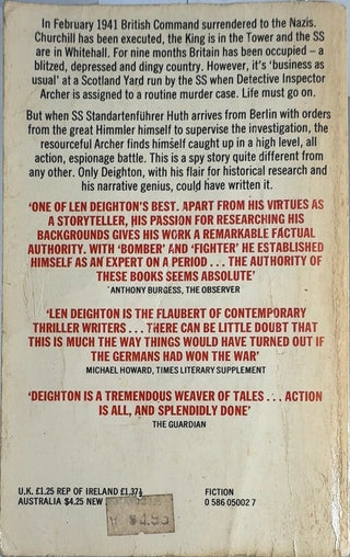 SS-GB - By Len Deighton — back cover