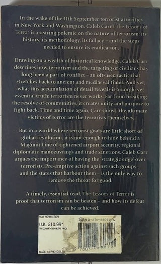 The Lessons of Terror — back cover